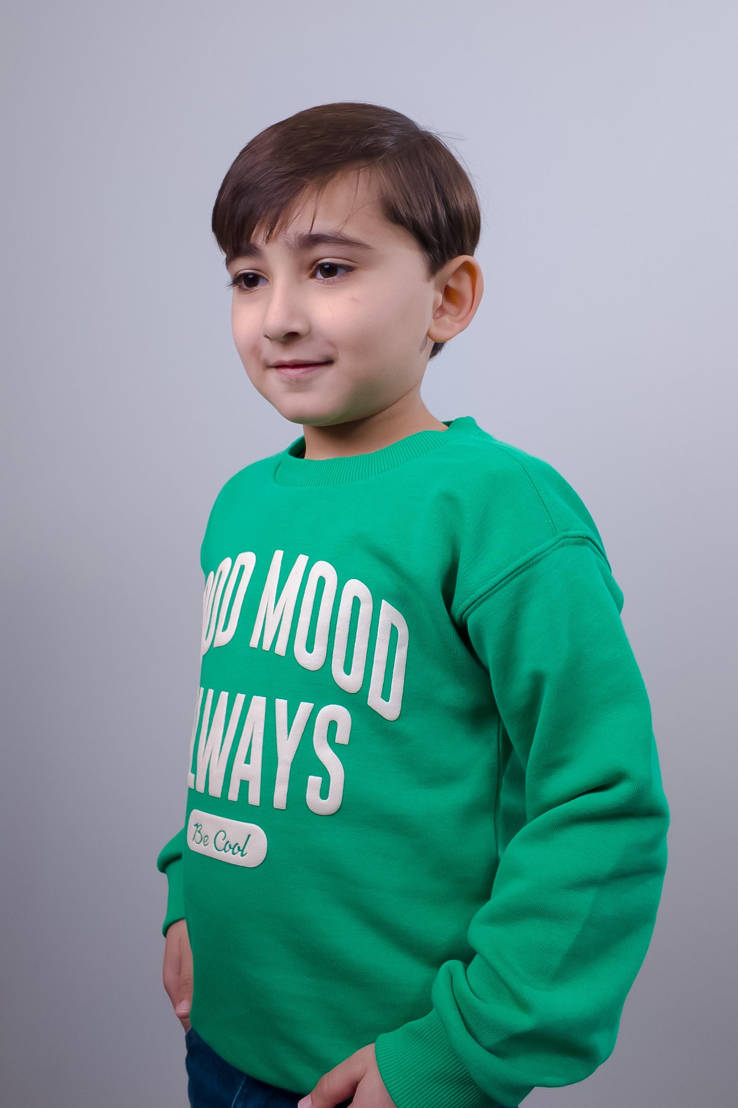 Best Trendy Kids’ Sweatshirt – "Good Mood Always" | Cozy & Stylish | Ages 2-14